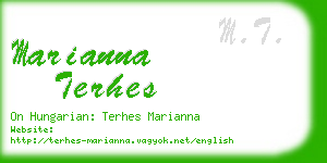 marianna terhes business card